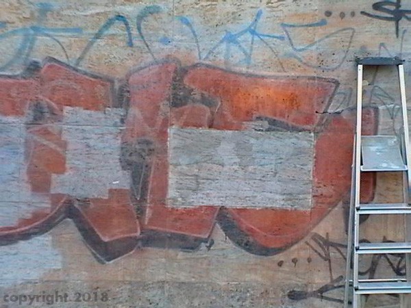 Graffiti auf Sandstein